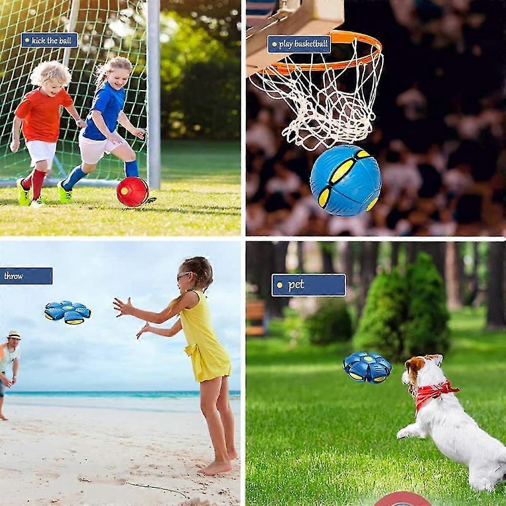 Interactive Dog Toys Flying Saucer Ball For Dog Pet Magic Deformation Ufo Toy Dogs Training Flying Disc Children S Sports Balls Uky