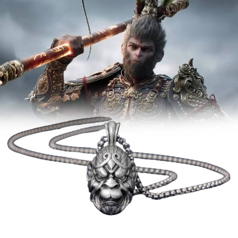 Myth Wu Black Kong Monkey King Hallows Pendant Necklace Gift Jewelry Accessory