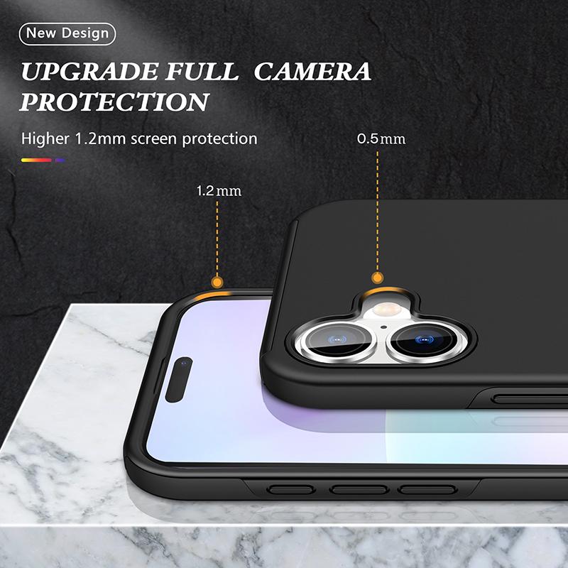 Magnetischer Ringhalter Handyhülle für iPhone 17 Air 16E 16 15 14 13 Mini Pro Max Plus mit Ständer Kunststoff Hart Stoßfeste Hülle