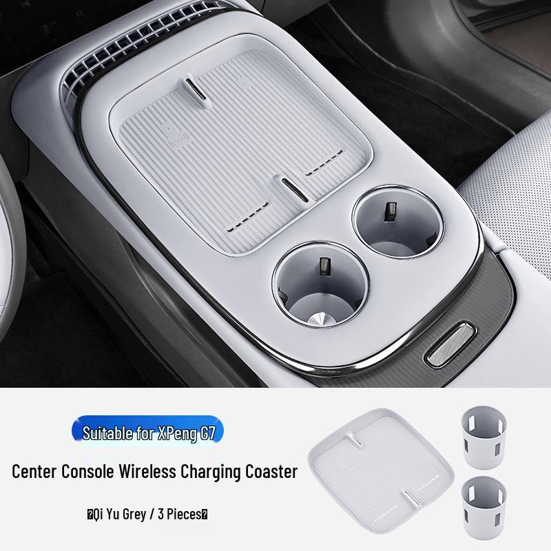 XPeng G7 Wireless Charger & Cup Holder Console Upgrade