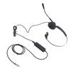 Telephone Headset with Noise Cancelling Microphone Single Ear Support USB C To USB 3.5mm Connector