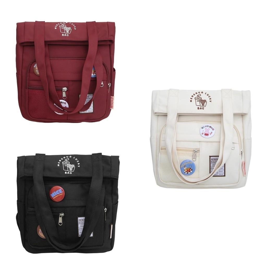 Large Capacity Japanese Style Nylon Tote Bag For Students And Commuters