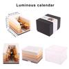 Time Piece Calendar 2026 Desk Calendar With Led Light 3D Tear-Away Calendar Paper Carving Art Memo Pad Notepad Gift Christmas