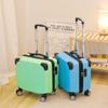 18-Inch Silent Spinner Carry-On Suitcase with Telescopic Handle and Password Lock