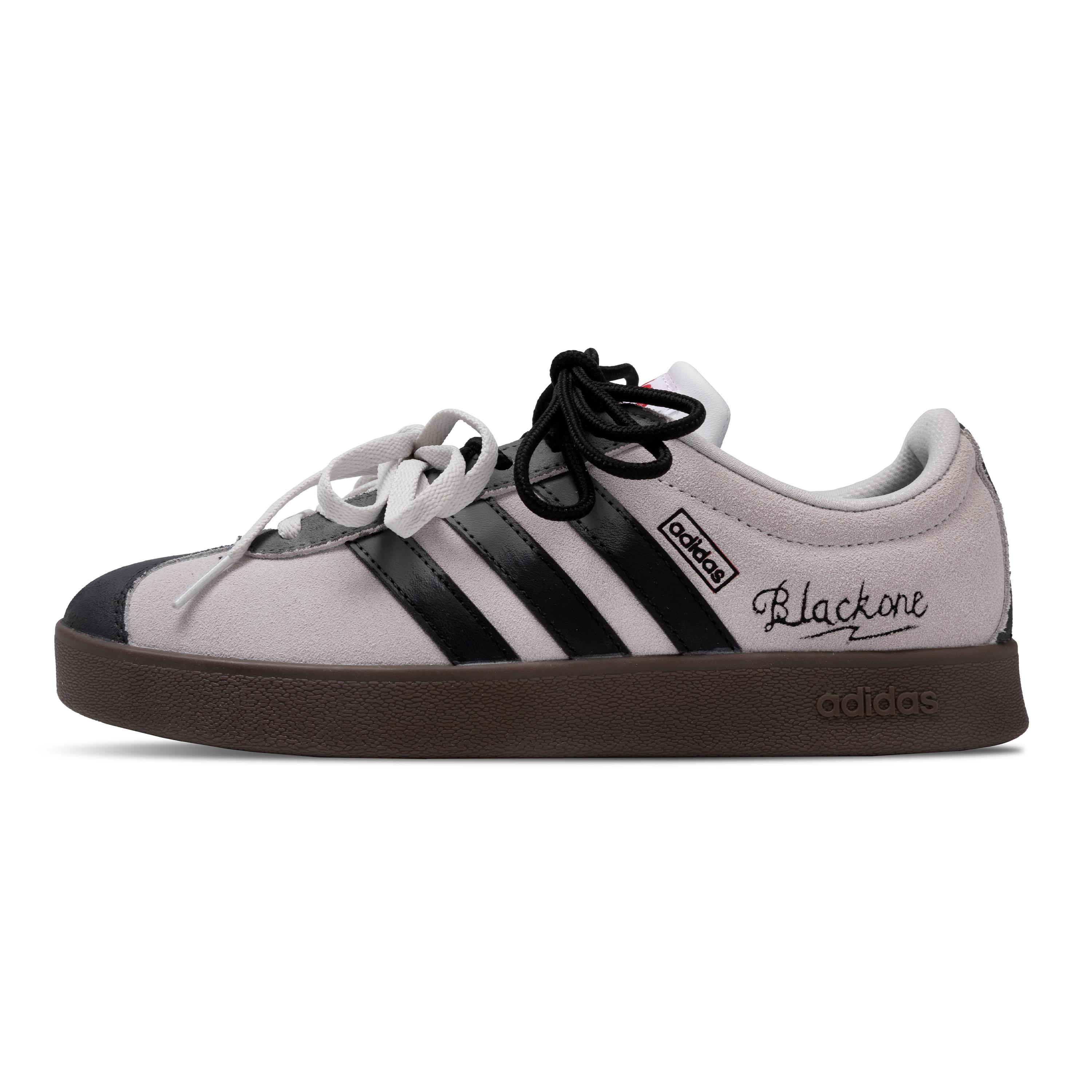 

Adidas Neo VL Court 2.0 Wear resistant And Lightweight Low top Skateboard Shoes Unisex Black Gray HQ1802(Team635-) 37⅓