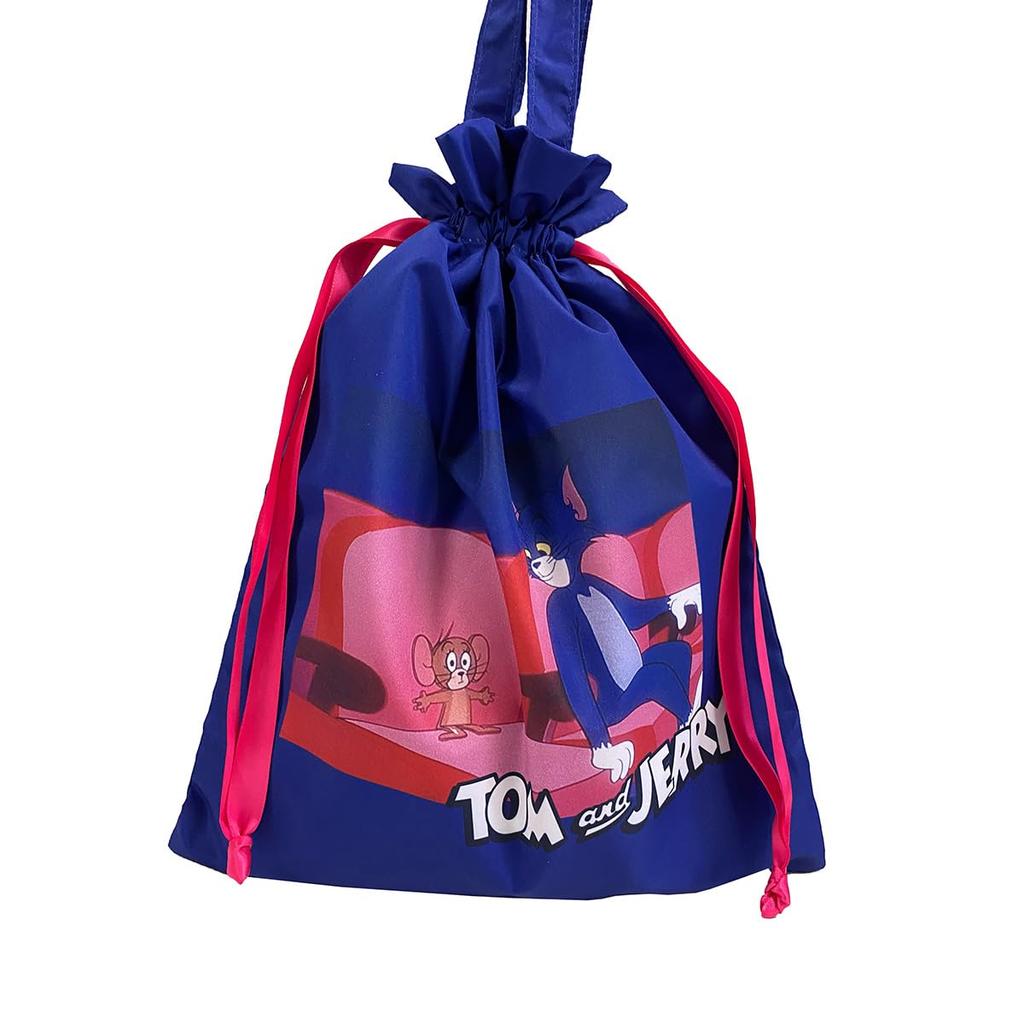 Marushin Drawstring Tom Jerry Movie Theater Travel Storage Made with Recycled Product 4105041500 Bag, & Design, Bag, Polyester, Number