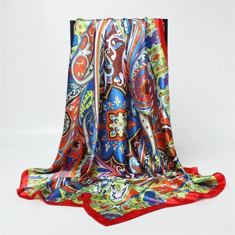 90CM Women Fashion Square Lady Shawl Colorful Lace Scarf Female Tassel Shawls Scarves Spring Summer Photo Props Accessories