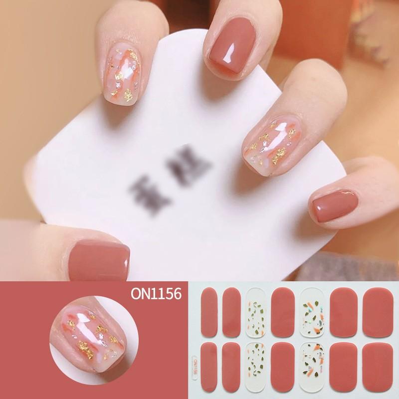 Nail Art No-bake Nail Stickers Full Stickers, 14-finger No-bake Gel Nail Stickers, Nail Art Full Stickers