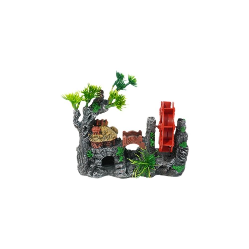 Garden Decor Simulation Fish Tank Ornament Natural Look Resin Rockery Statue Retro Artificial Aquariums Statue Landscaping