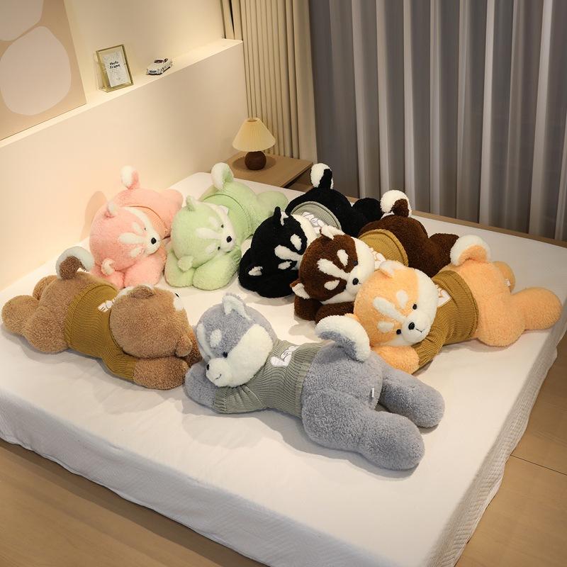 Large Soft Sweater Dog Husky Big Doll Plush Toy Big Dog Doll Girl Ragdoll