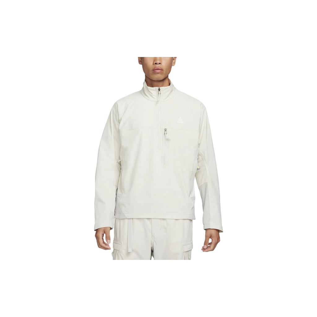 Nike Solid Color Zip-Up Stand Collar Jacket Men Outerwear White FQ1280-072