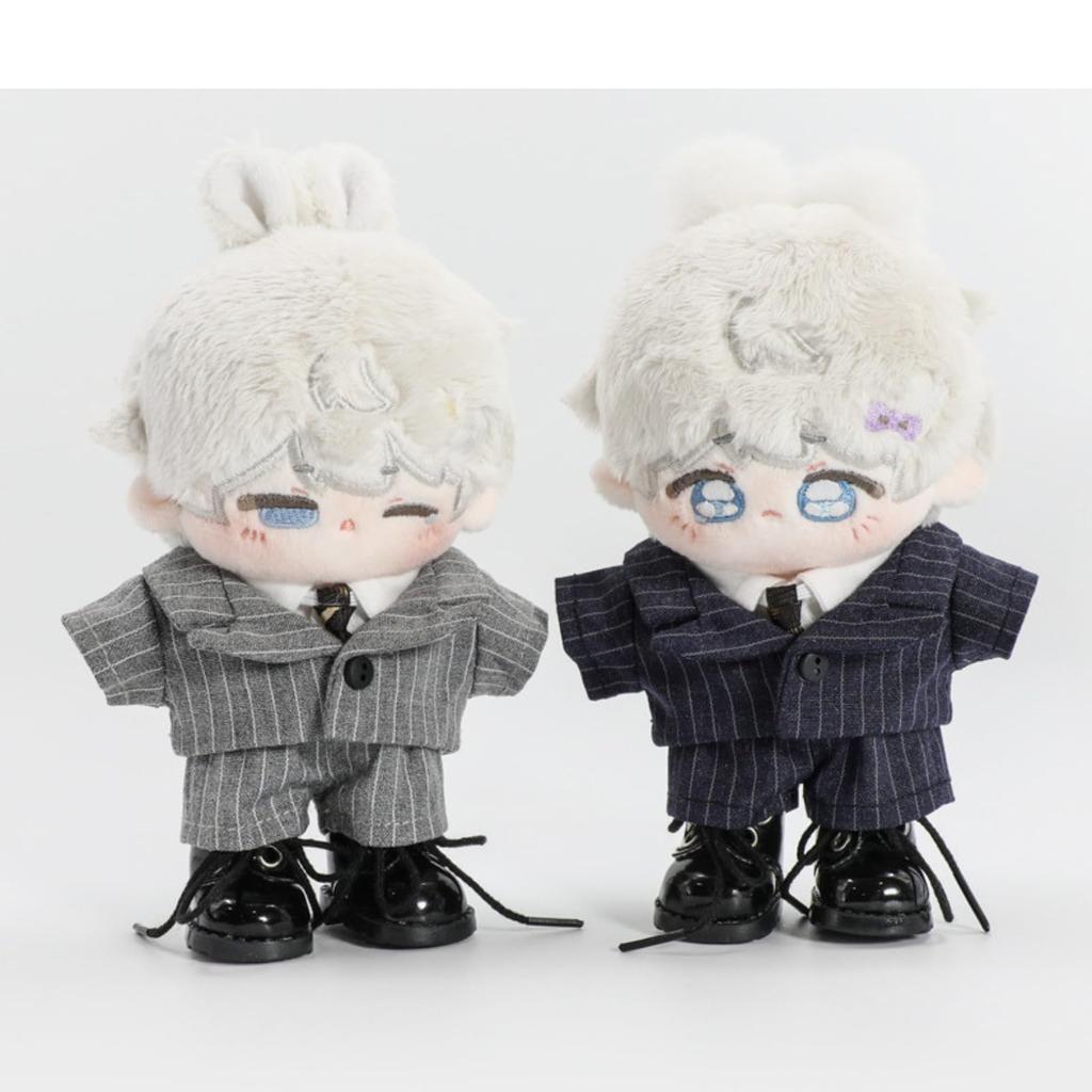 COZENTA Doll Stuffed Clothes Stuffed Clothes Shirt Pants Suit Tie Set Cute 10cm (Black)