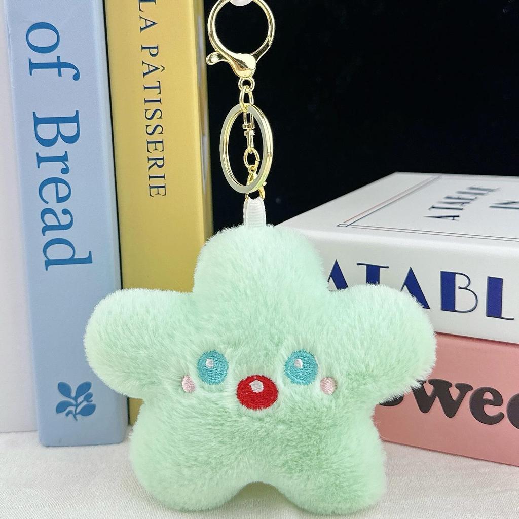 Creative Star Plush Doll Keychain: Girlish Heart Backpack Charm Ornament