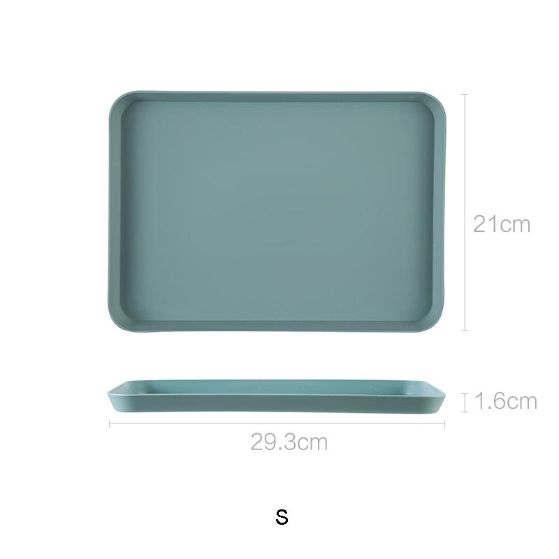 Pink Green Gray Plastic Tray Nordic Rectangular Plastic Tray Storage Serving Tray Kitchen Organizer Kitchen Fruit Dessert Tray