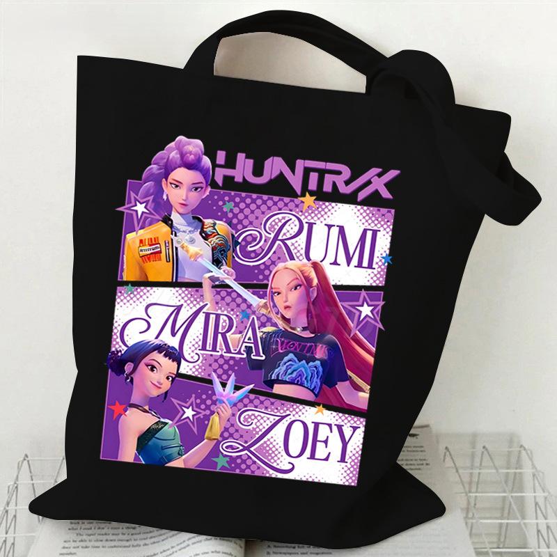 Witch Hunters Peripheral Printing Fashion Shoulder Bag Women's Large Capacity Student Portable Tote Bag Canvas Bag