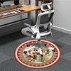 1pc Floral Decorative Chair Carpet for Office, Soft Comfortable Mat For Office, Living Room, Bedroom, Machine Washable Carpet Yy251112150