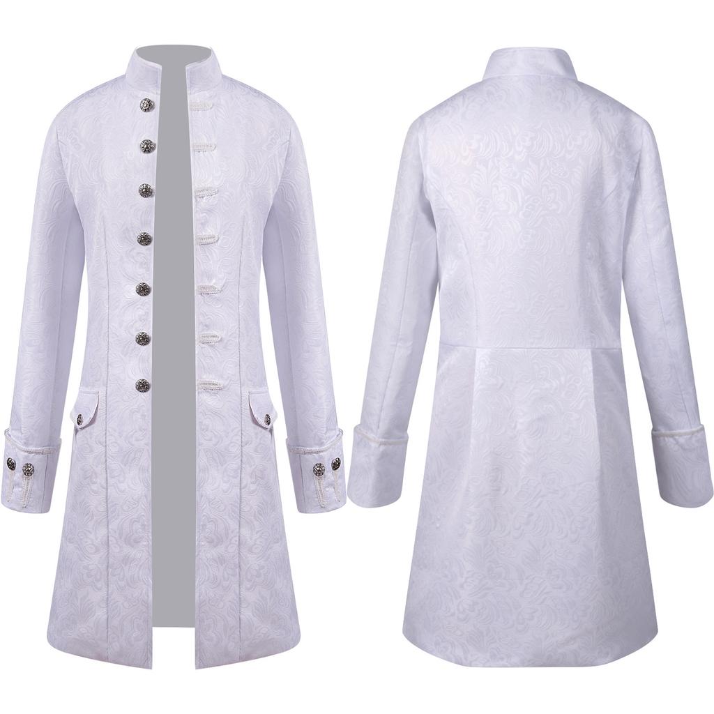 Halloween Herenjas Amazon Steampunk Vintage Opstaande Kraag Jas