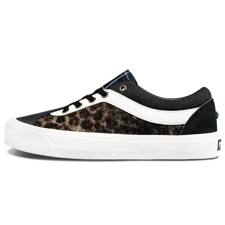 Vans Bold Ni Retro Casual Low-Top Skate Shoes Unisex Sneakers Black Gray Leopard-Print VN0A3WLP2OO
