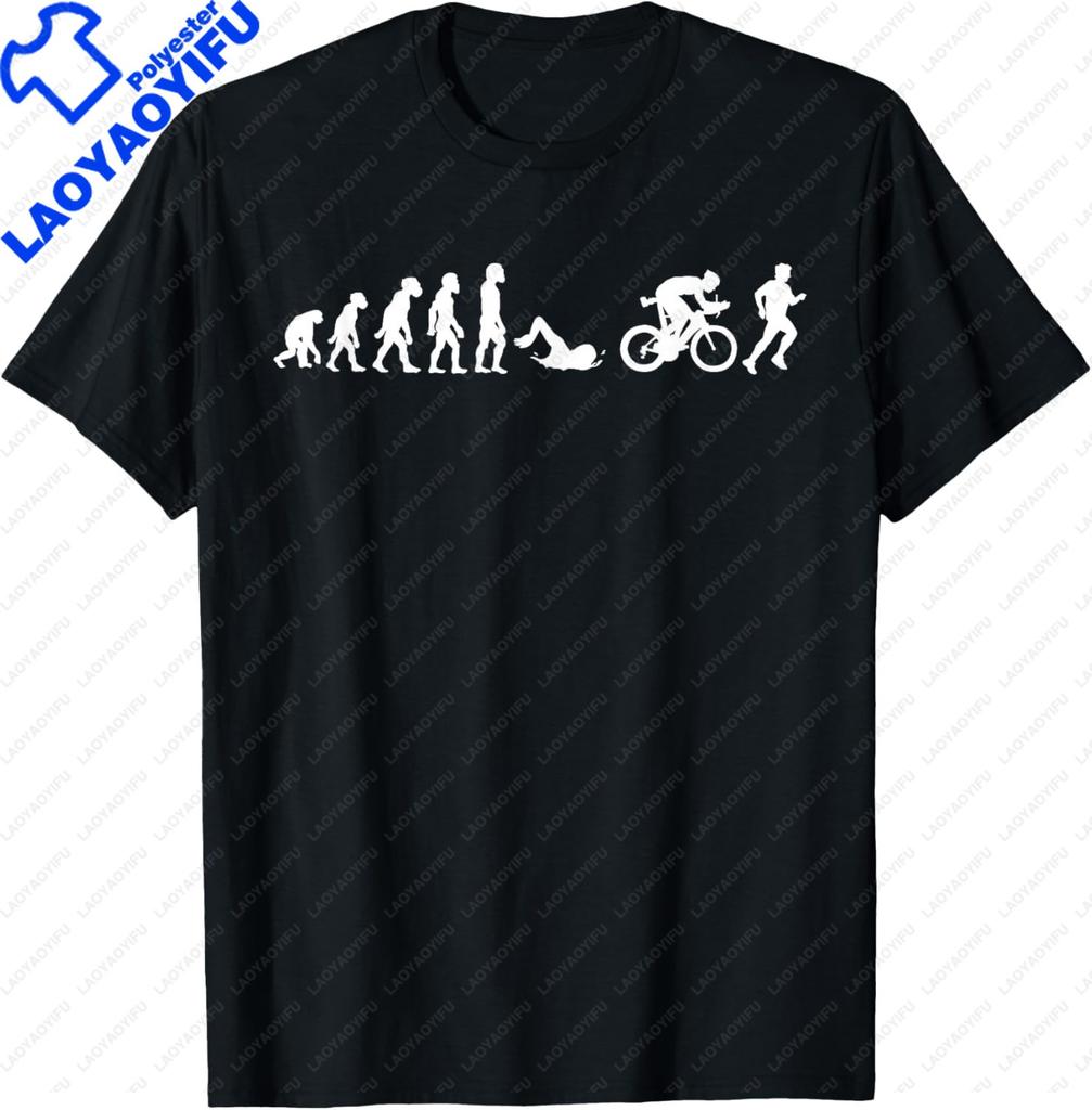 Funny Swim Bike Run Triathlon Design Men Women Triathletes T-Shirt Print On Demand Casual Short Sleeve Tee Camiseta