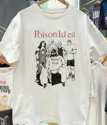 Poison Idea Rock Tee Retro White Short Sleeve Tshirt Unisex T-Shirt