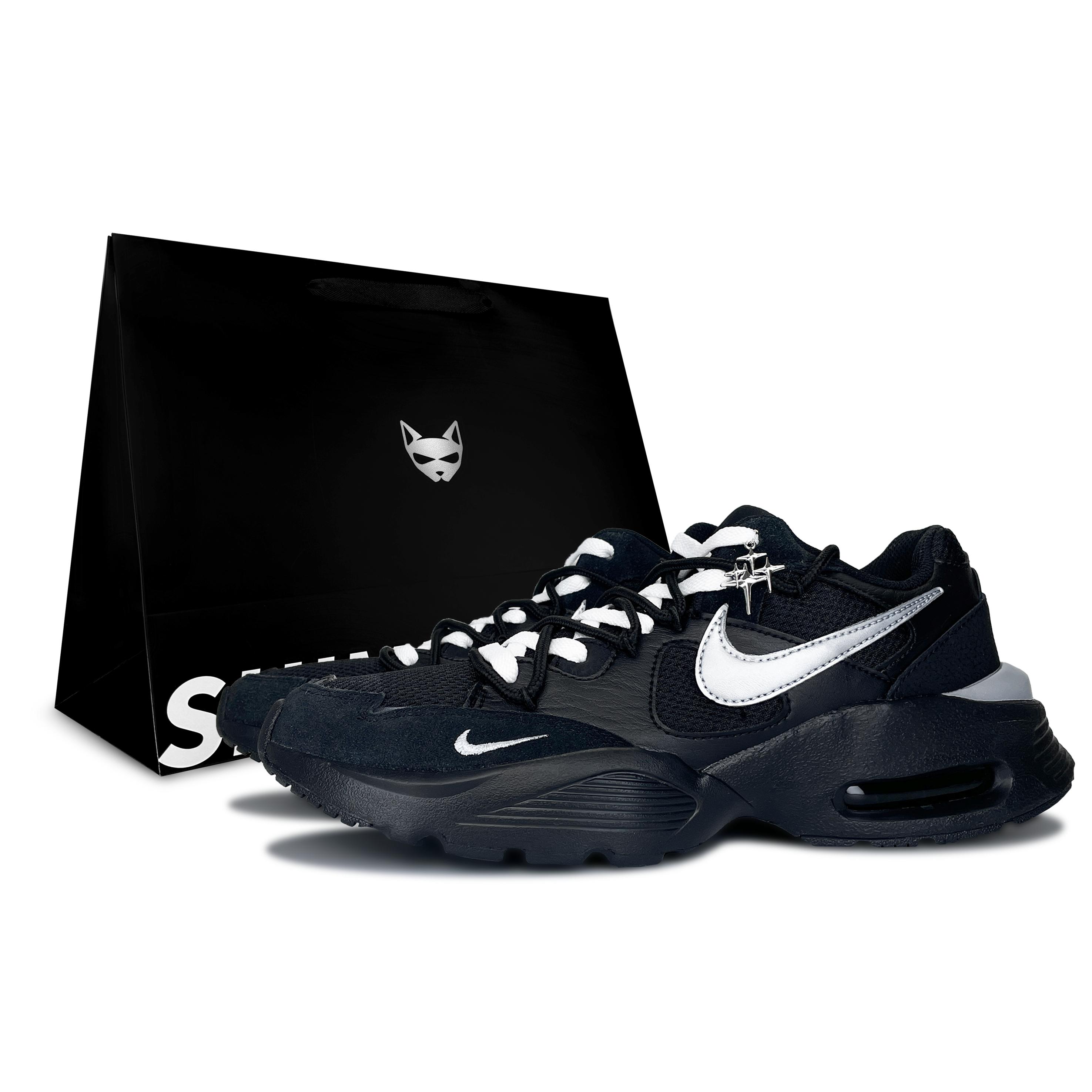 

Nike Air Max Fusion Abrasion Resistant Low top Running Shoes Men s Black Silver CJ1670-001(Team79-S-BOX) 41