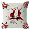 New Christmas Pillow Cover Elk Linen Print Pillow Cushion Cover Sofa Decorative Cushion
