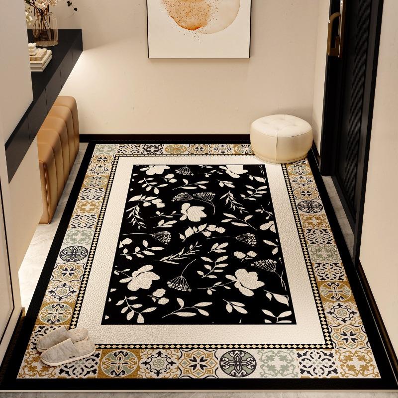 Brown Leaves Autumn PVC Leather Rug Waterproof Oil-proof Stain-resistant Kitchen Carpet Large Area Non-slip Floor Mats Alfombra