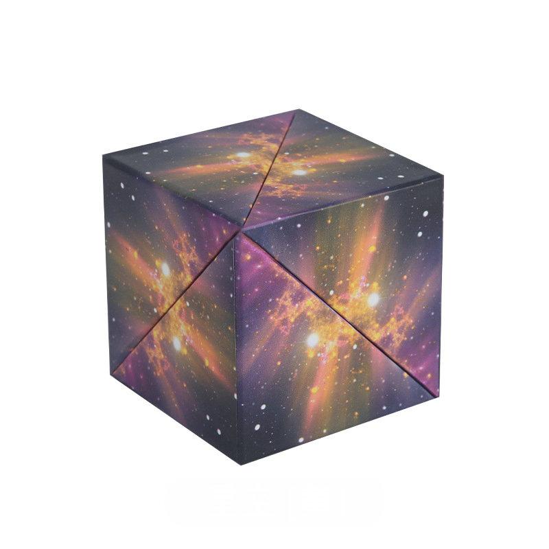 Variety Geometric Changeable Magnetic Magic Cube Anti Stress 3D Hand Flip Puzzle Cube Kids Stress Reliever Fidget Toy