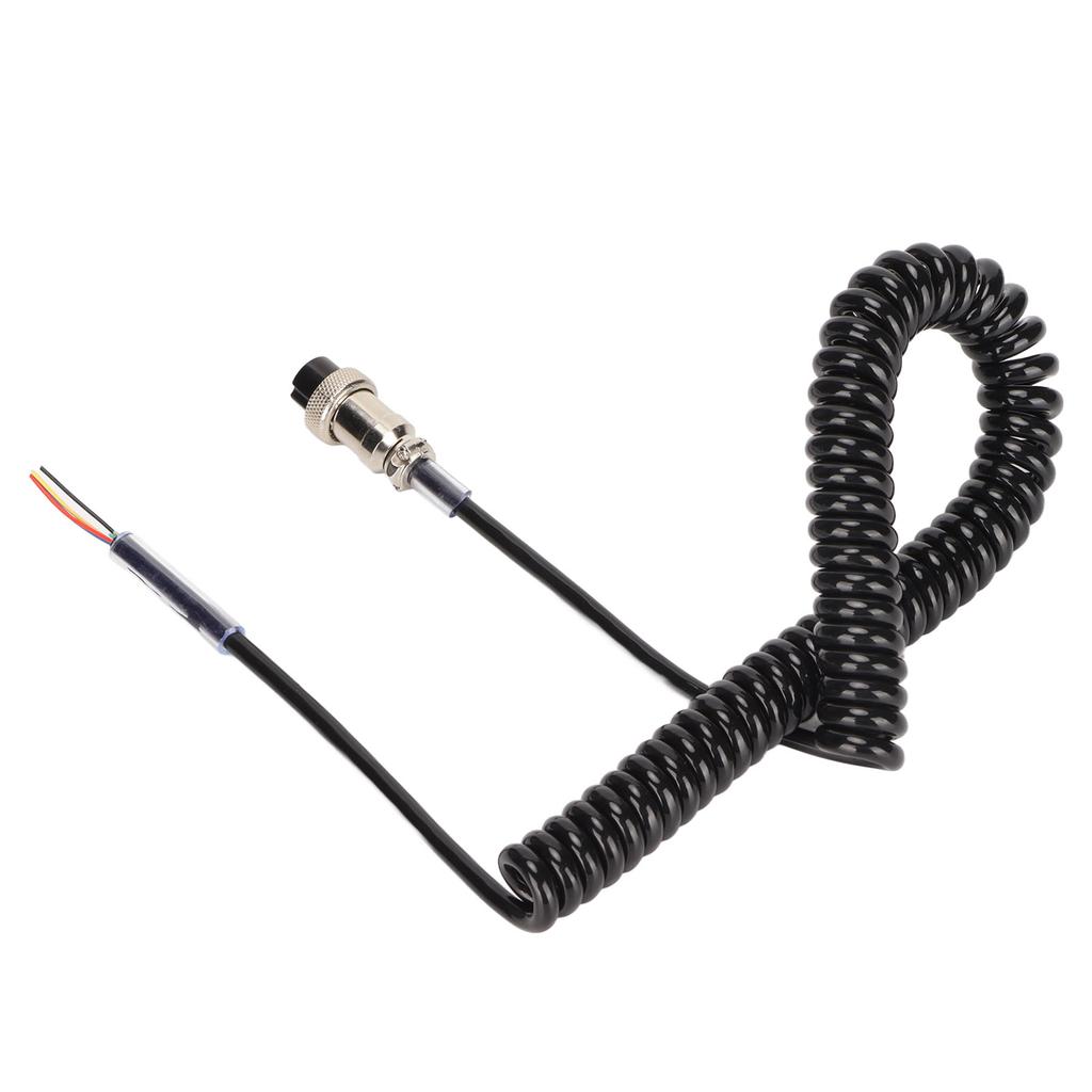 Radio Microphone Cable Replacement Female Hand Mic Cord with Prewired 4 Pin Connector for CB HAM Radio
