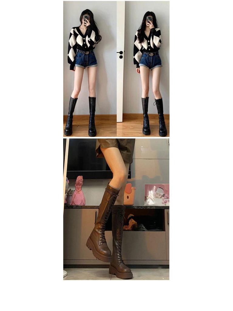 Damen Overknee-Stiefel mit dicker Sohle und schlankmachender Passform - Herbst/Winter 2025