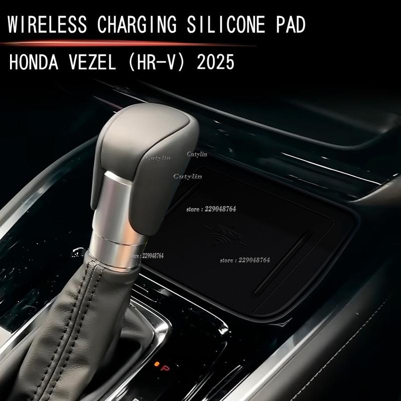 RHD For Honda Vezel H-RV HRV 2025 2026 Silicone Center Console Gear Shift Panel Water Cup Holder Bottle Wireless Charging Pad