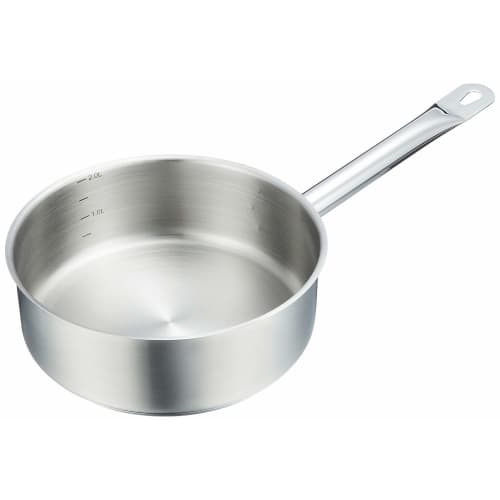 EBM 18-8 Pro Chef IH Shallow Saucepan, 20cm, Without Lid