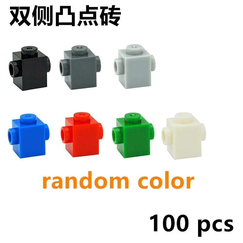 DIY Educational Bricks Modified 1x1 with Studs on 2 Sides Opposite Assembles Particles MOC Parts 47905 Toys for Children