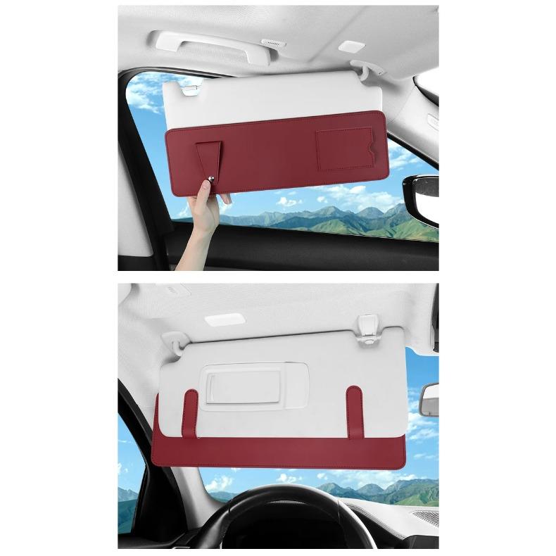 Car Sun Visor Extender Can Store Sundries Sun Blocker Car Window Glasses And Card Storage Blocker Universal For Auto Accessories