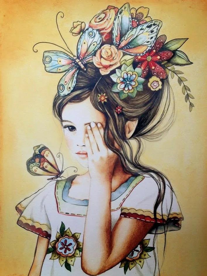 5D DIY Diamond Mosaic Butterfly Full Drill Square Girl Diamond Embroidery Flower Needlework Mosaic Art Decor For Home
