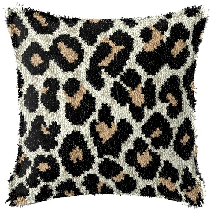 Geometric Abstract Latch Hook Pillow & Rug Kit DIY Section Embroidery for Home Decor, Modern Gift