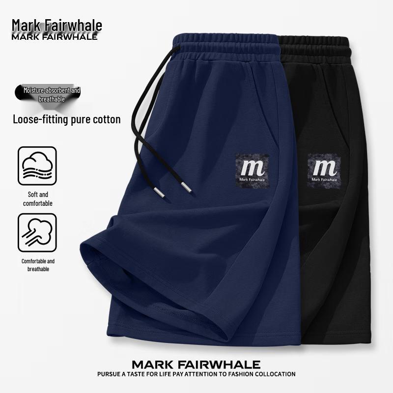 MARK FAIRWHALE Men's Moisture-Wicking Casual Cotton Shorts