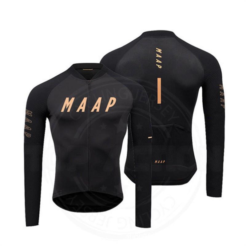 Mens Long Sleeve Cycling Jersey Spring Autumn Winter Breathable Quick Dry Polyester Bike Shirt Road Mountain Biking