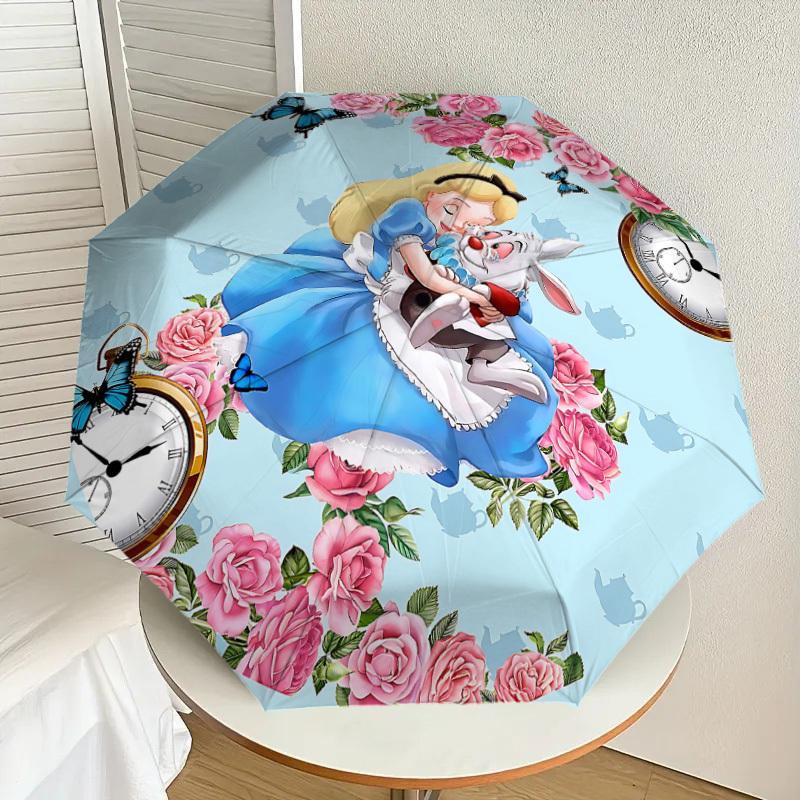 1PC Alice Rabbit Umbrella-8-Rib Reinforced, Automatic Open, Lightweight & Durable, Cute Fashion Accessory for Outdoor-P92