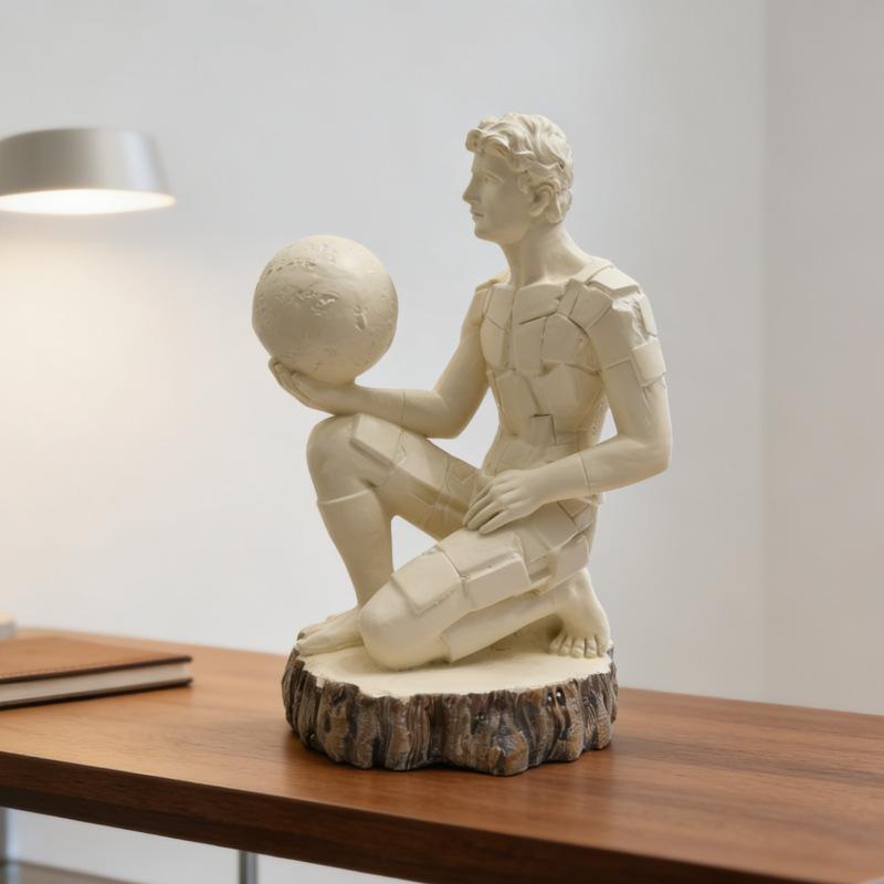 Thinker character art statue night light decoration living room office desktop Decoration study room