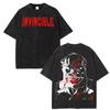 Neporazitelné komiksové tričko Vintage vyprané Y2K estetika Unisex Oversized Krátký rukáv Letní Bavlna Retro Streetwear 2026 Horký výprodej