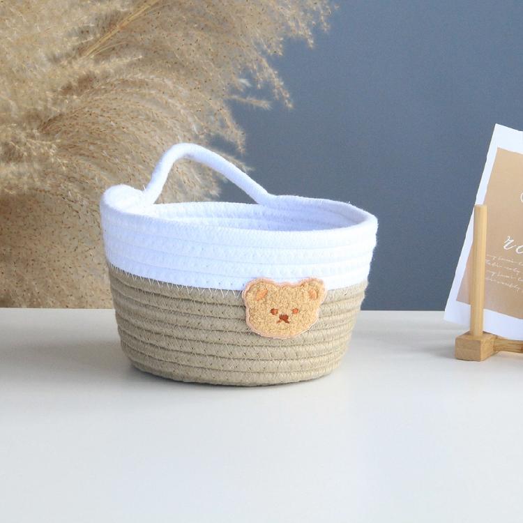 Small Woven Storage Baskets with Handles Basket for Kids Home Decor Toy Basket