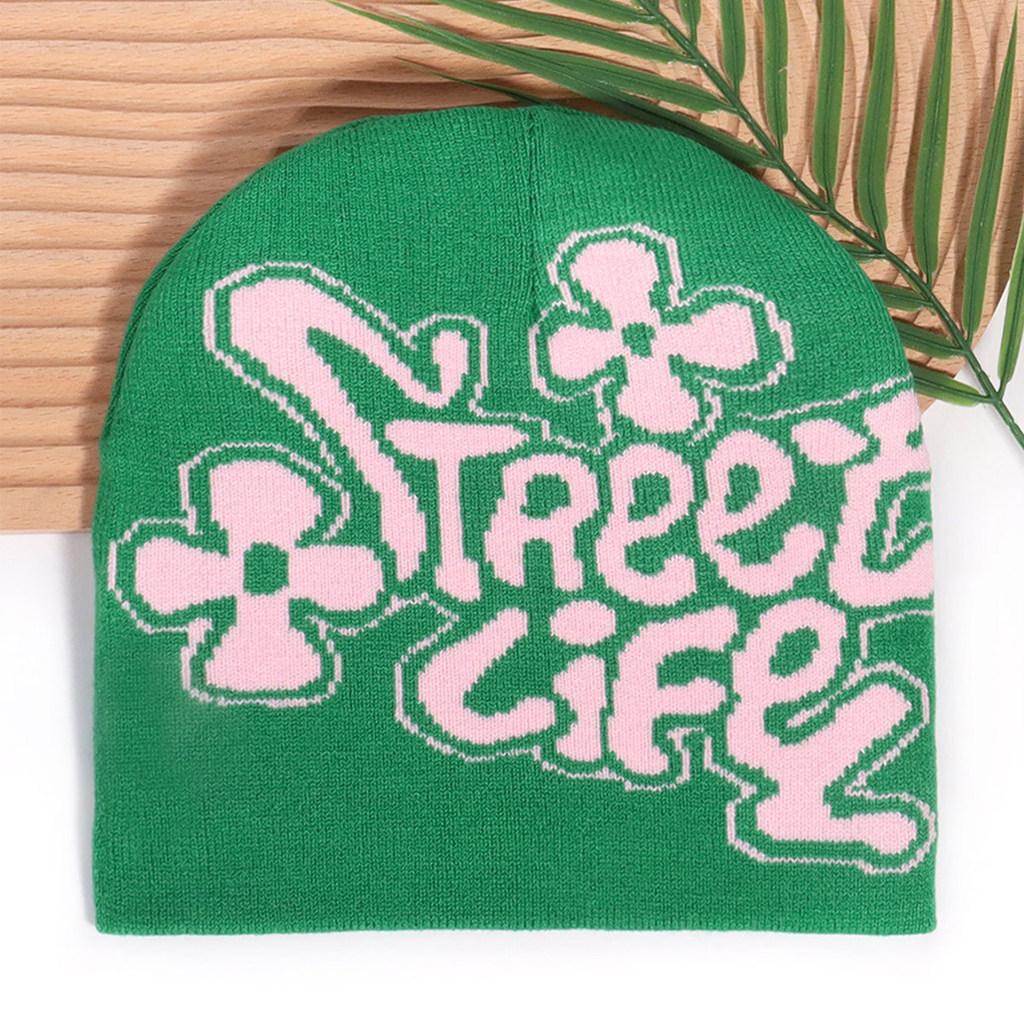 Design Letter Unisex Winter Hat With No Brim Cozy Thermal Feel For Cold Seasons