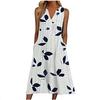 European and American summer new women's clothing, fashionable pocket V-neck striped sleeveless casual dress
