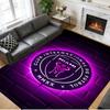 Anti‑Slip Crystal Velvet Floor Rug, Inter Miami Cf Design Carpet for Indoor Living Bedroom Home Decoration