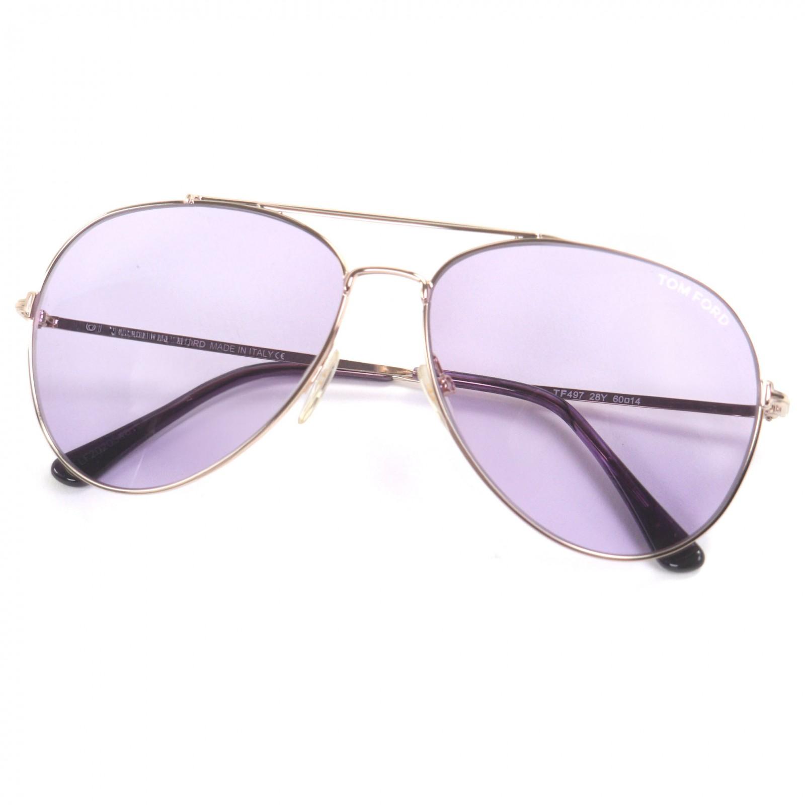 

Чудові сонцезахисні окуляри TOM FORD Two Bridges Teardrop Золотий фіолетовий чоловічі TF497 Вживані
