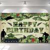 Camouflage Birthday Background Cloth Boy Military Camouflage Camping Military Training Party Decorative Banner Background