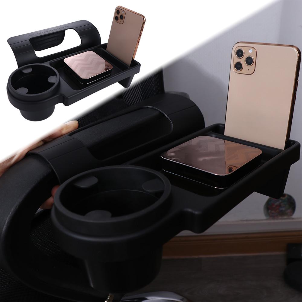 Anti-slip Mat Side Hanging Storage Rack Water Cup Holder Car Handle Pocket Tray  Bottles