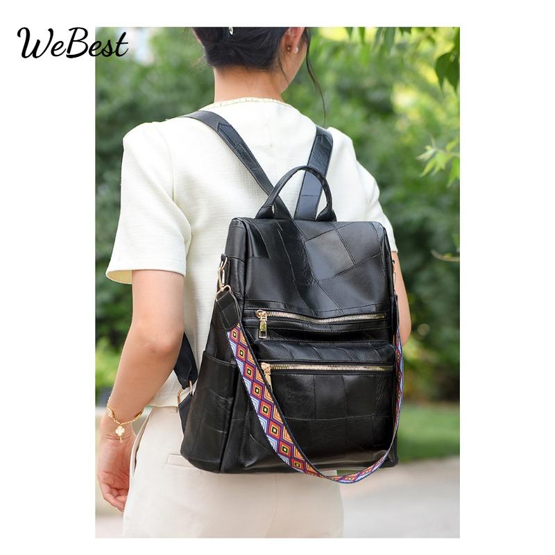 Soft Leather Capacity Casual Backpack