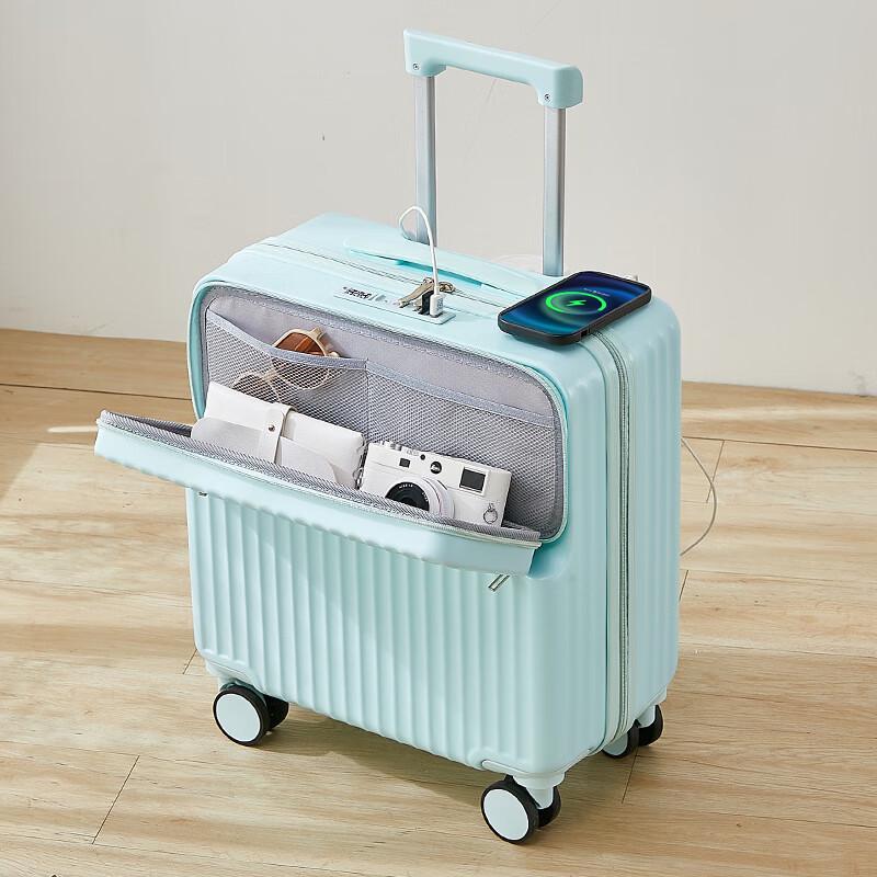 OEING Smart Carry-on Suitcase with USB & Cup Holder
